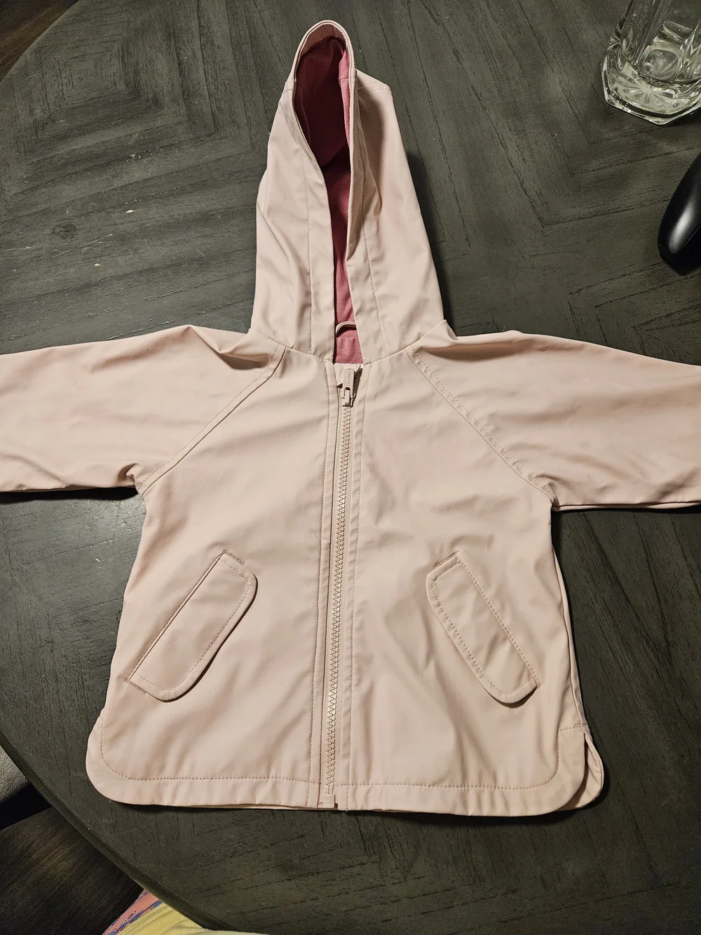 Old Navy Light Pink Hooded Raincoat for Kids